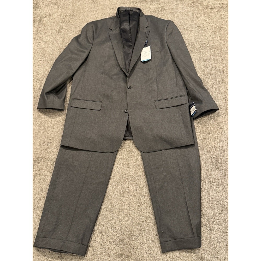 Croft And Barrow 52L Grey Suit 40x34 NWT